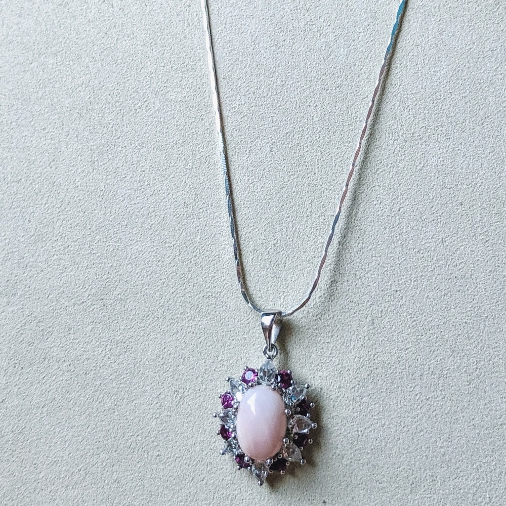 Peruvian Pink Opal Necklace